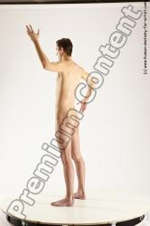 Nude Man White Standing poses - ALL Athletic Short Brown Standing poses - simple Multi angles poses Realistic